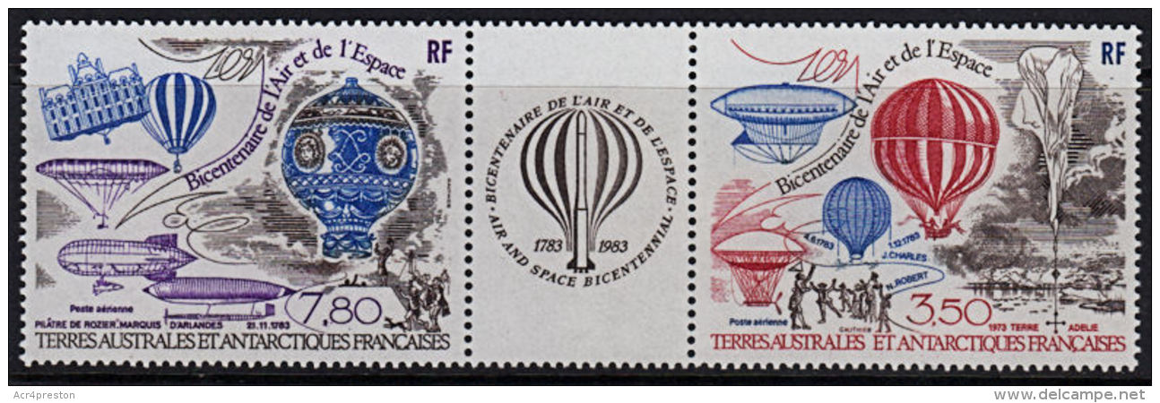 A1047 TAAF (French Antarctic Territories) 1983, SG 190-1  Bicentenary Manned Flight, MNH - Unused Stamps