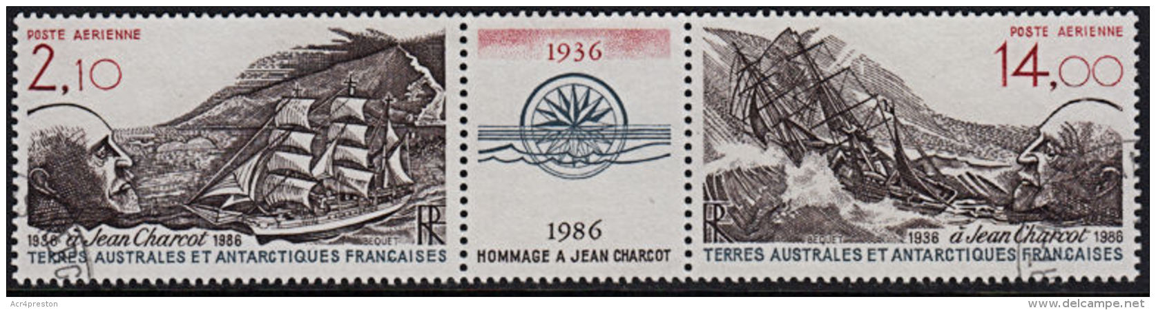 B0679 TAAF (French Antarctic Territories) 1986, SG 214-5 50th Death Anniv Of Jean Charcot,  USED - Oblitérés