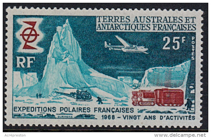 G0060 TAAF (French Antarctic Territories) 1969, SG 53  French Polar Exploration, MNH - Unused Stamps