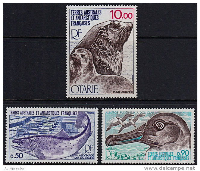 H0031 TAAF (French Antarctic Territories) 1977, SG 123-4  Antarctic Fauna (fish, Seal, Bird), MNH - Unused Stamps