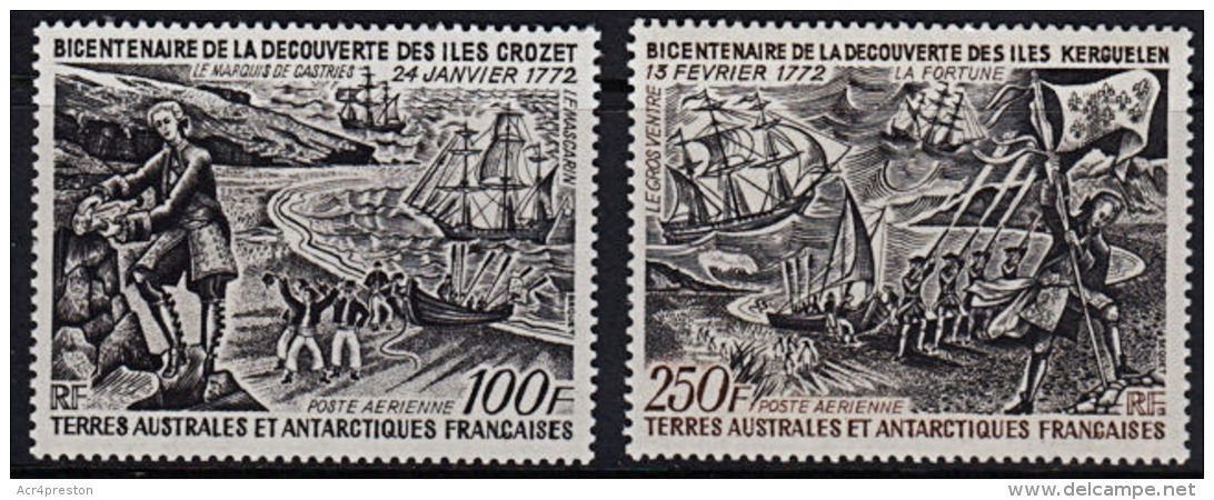 Xx003 TAAF (French Antarctic Territories) 1972, SG 78-9 Bicentenary Discovery Of Crozet Island, MNH - Used Stamps