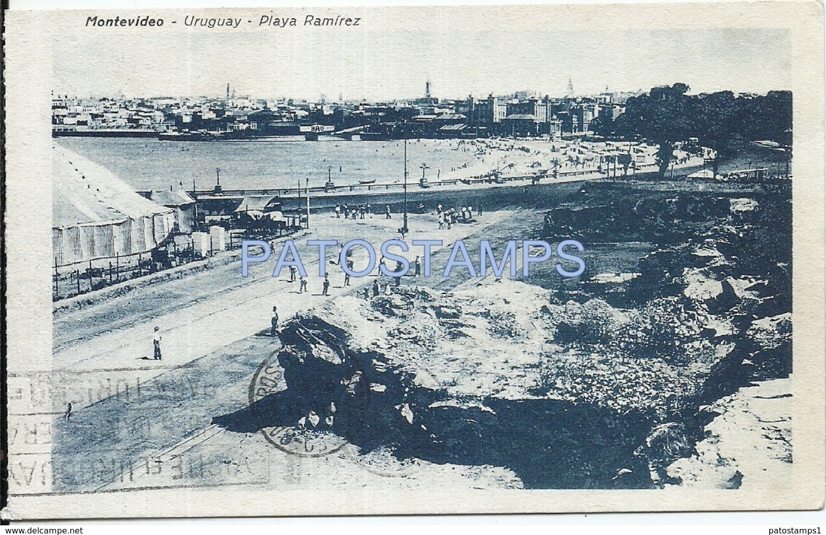 73605 URUGUAY MONTEVIDEO BEACH PLAYA RAMIREZ POSTAL POSTCARD - Uruguay