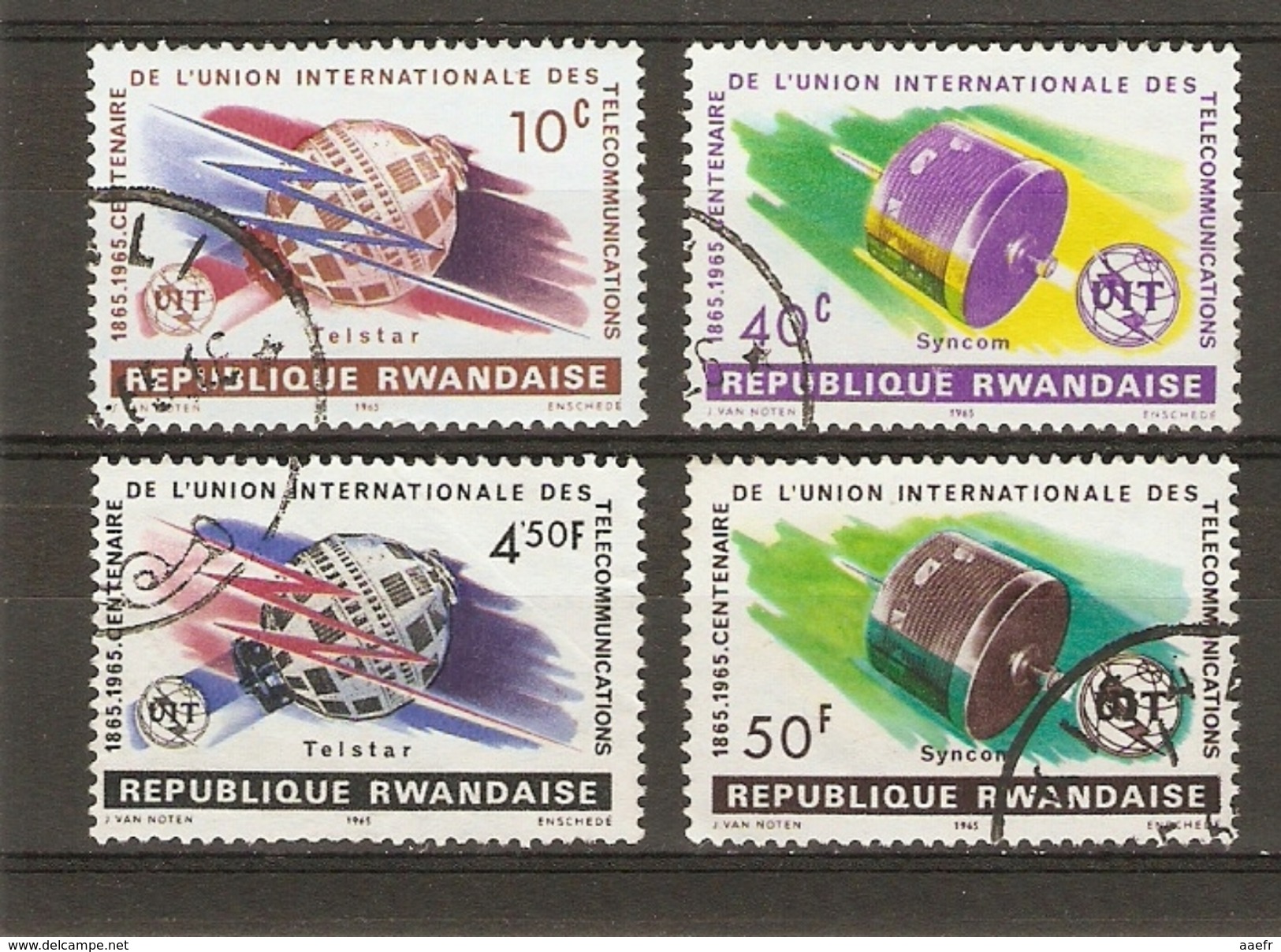 Rwanda -  1965 - UIT - Série Complète De 4 Timbres° - 108/111 - Oblitérés