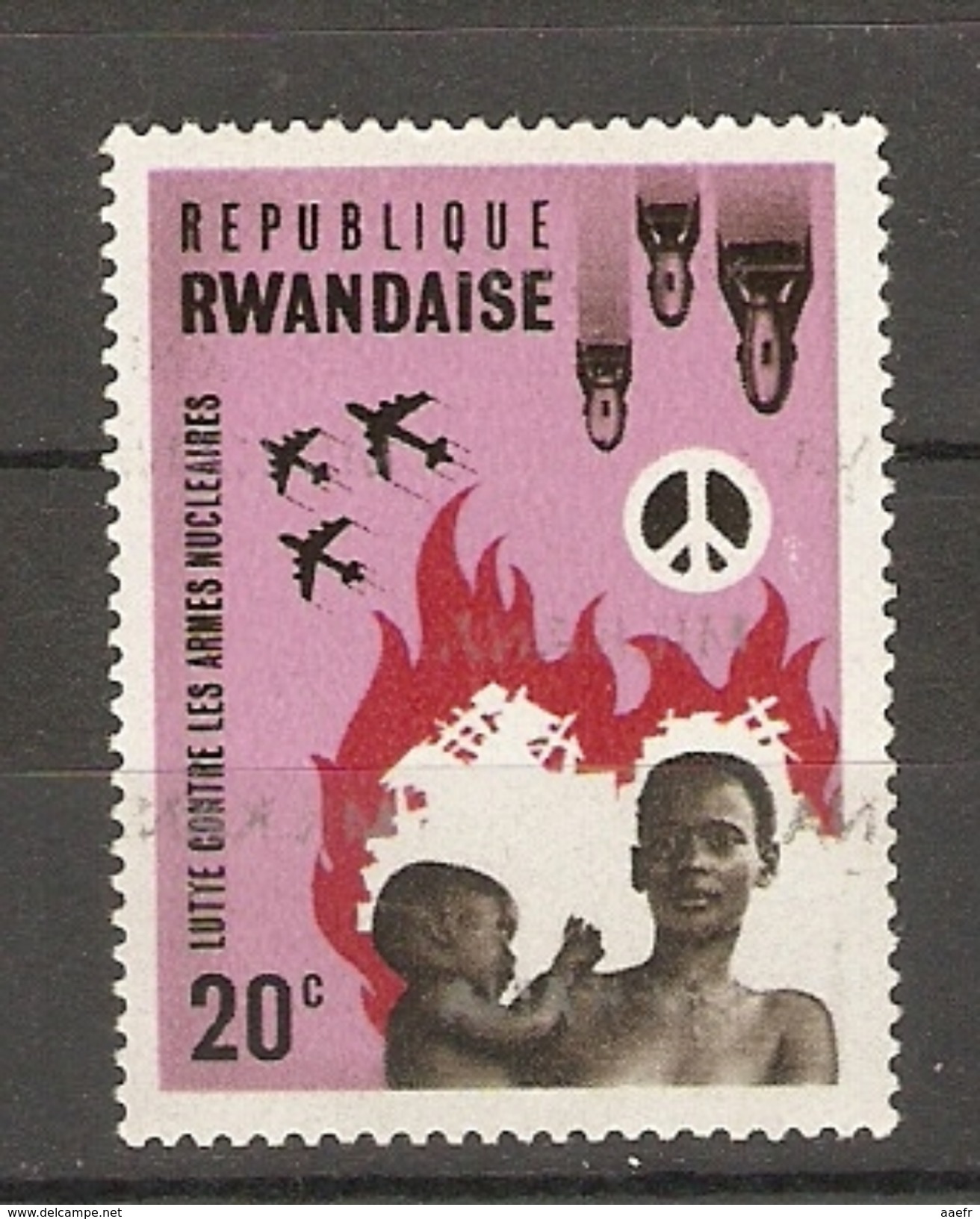 Rwanda -  1966 - Lutte Contre Les Armes Nucléaires - PUB MILKANA - MNH - COB 167 - Oblitérés