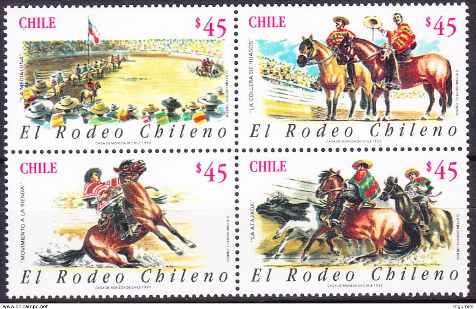 Chile 0999/1002 ** MNH. 1990 - Chile