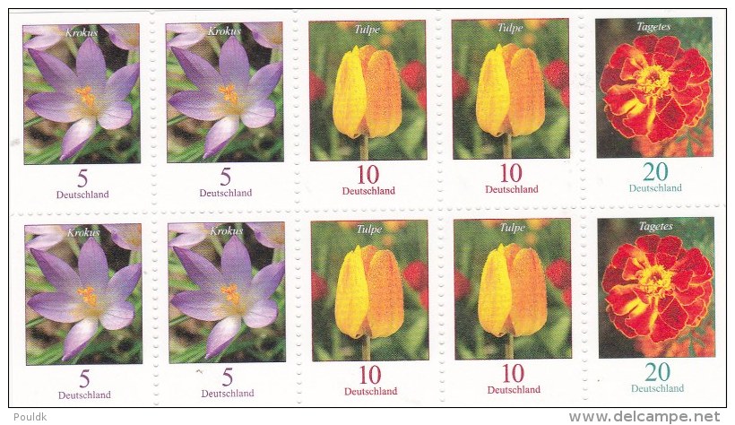 Germany Booklet Pane: Flowers - Pane - Mint/**   (G44-32) - Altri & Non Classificati