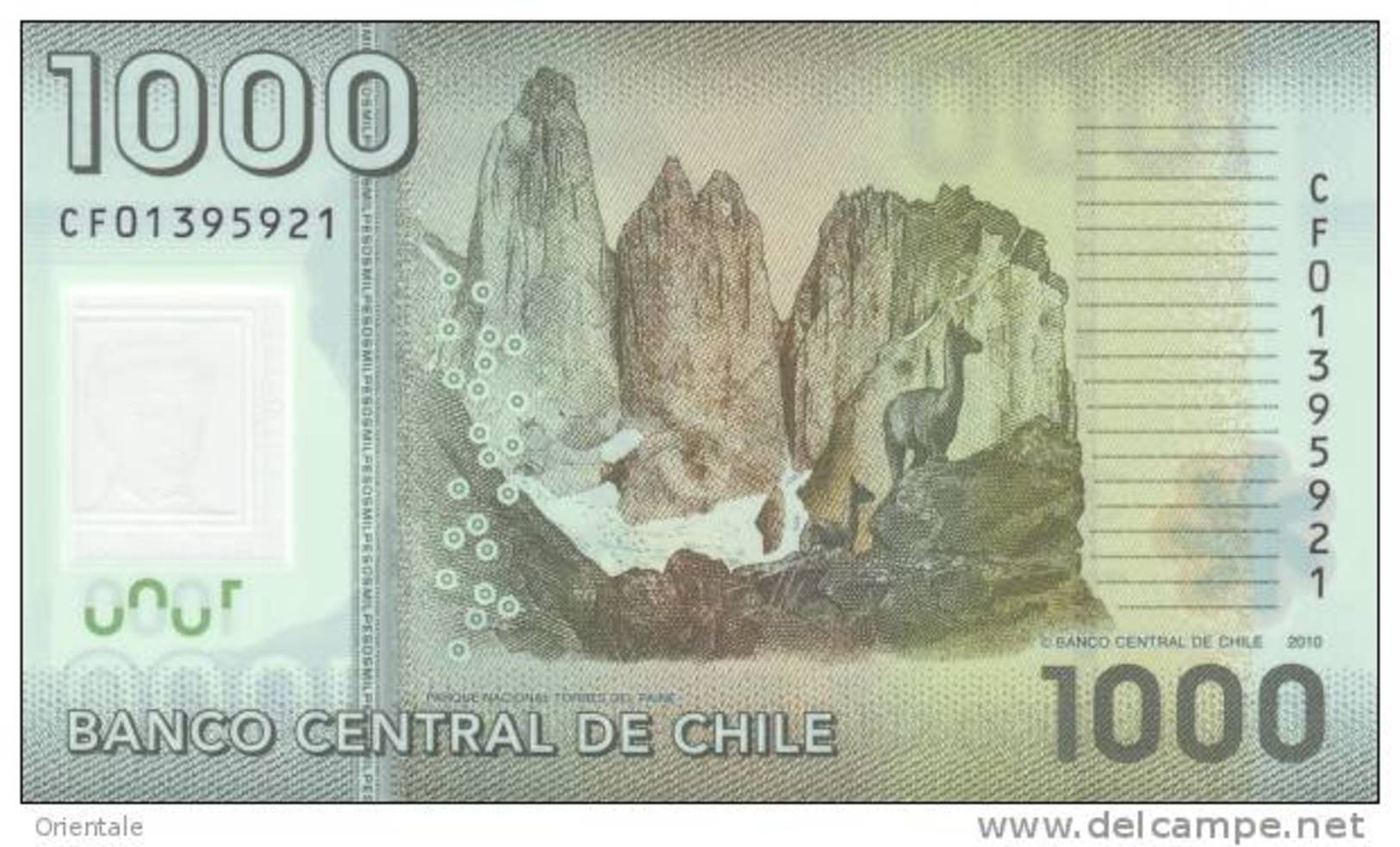 CHILE P. 161a 1000 P 2010 UNC - Chile