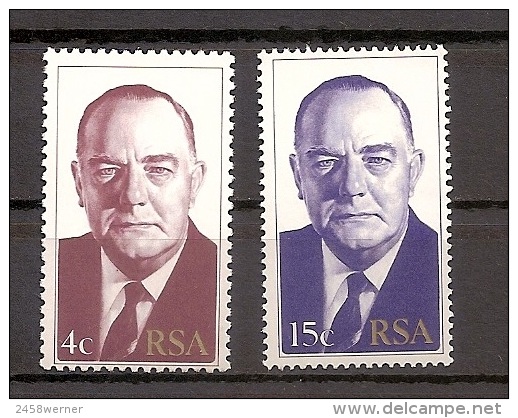 Südafrika 1978, Nr. 546-547, Vereidigung Des 4. Staatspräsidenten Vorster  Politiker Postfrisch Mnh ** RSA - Neufs