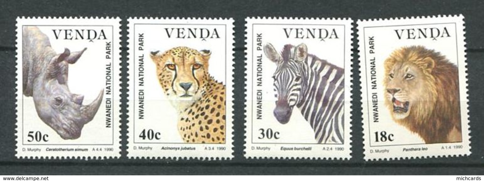 202 VENDA 1990 - Yvert 200/03 - Rhinoceros Felin Zebre - Neuf ** (MNH) Sans Trace De Charniere - Venda