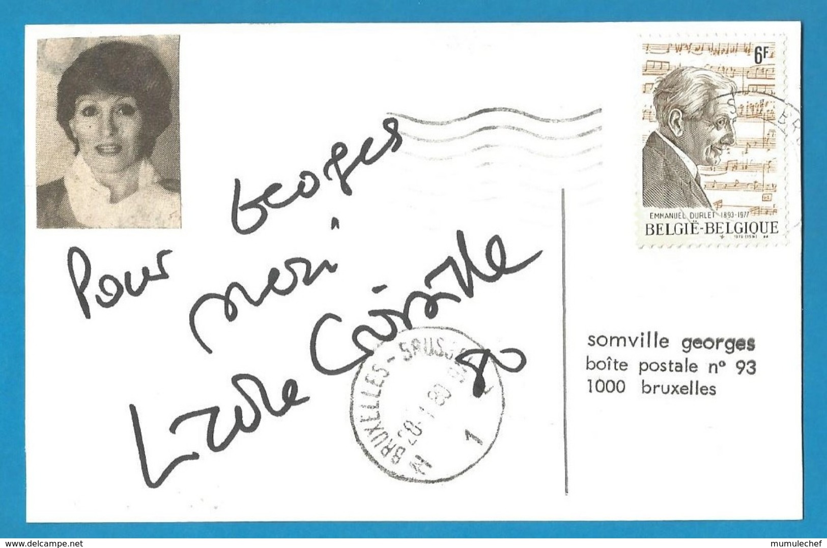 (A622a) - Signature / Dédicace / Autographe Original - Nicole Croisille - Chanteuse, Danseuse, Actrice - Autres & Non Classés