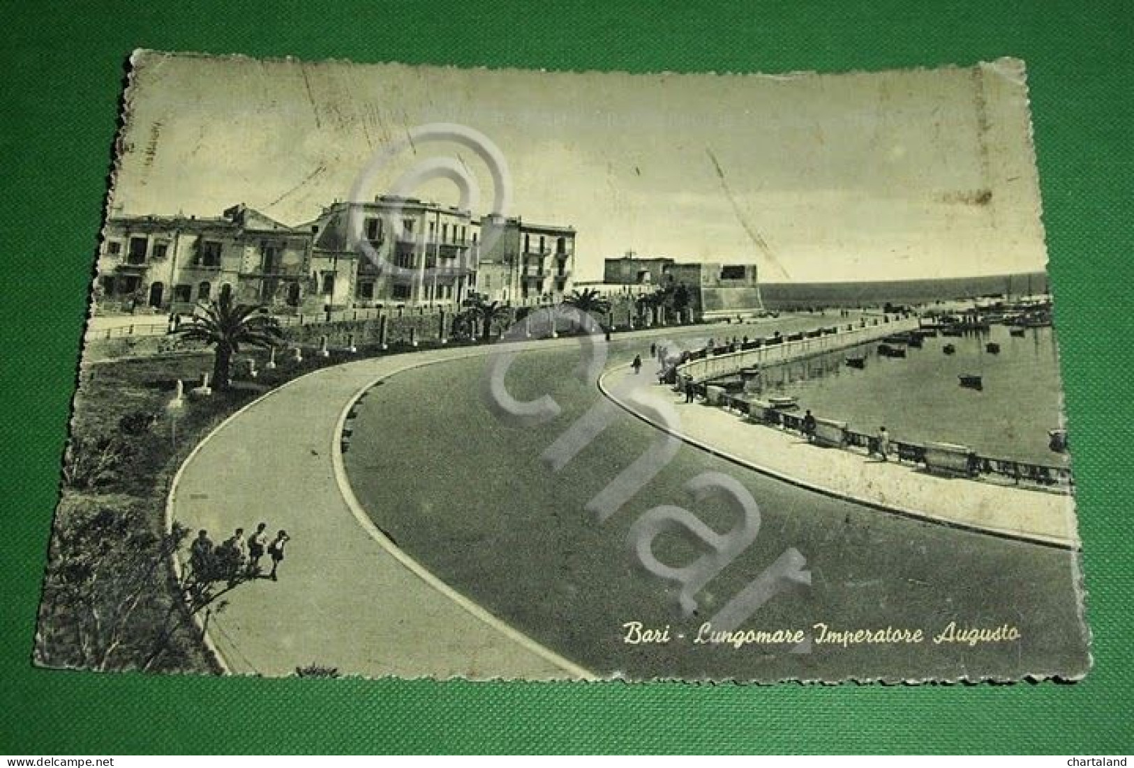 Cartolina Bari - Lungomare Imperatore Augusto 1951 - Bari