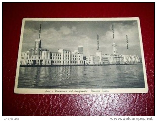 Cartolina Bari - Panorama Dal Lungomare N. Sauro 1940 - Bari