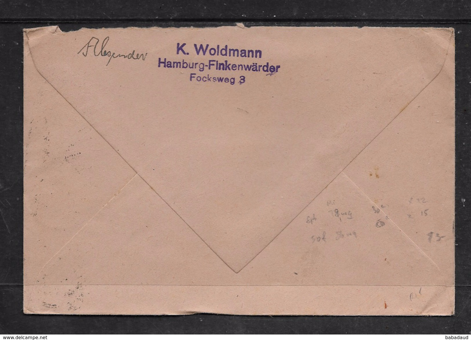 Germany 1949, Air Mail, Franked 80pf, HAMBURG > S.Africa - Other & Unclassified