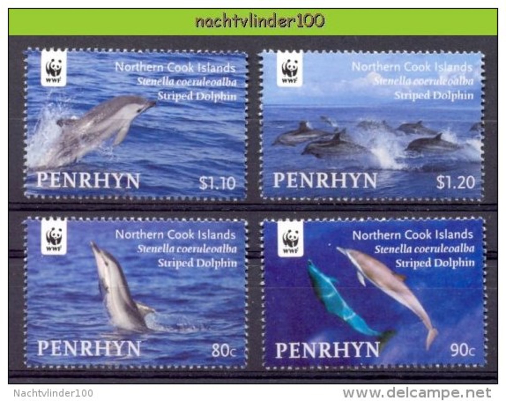 Nbx464s  WWF FAUNA ZEEZOOGDIER DOLFIJN STRIPED DOLPHIN MAMMAL DELPHIN DAUPHIN MARINE LIFE PENRHYN 2010 PF/MNH - Ongebruikt