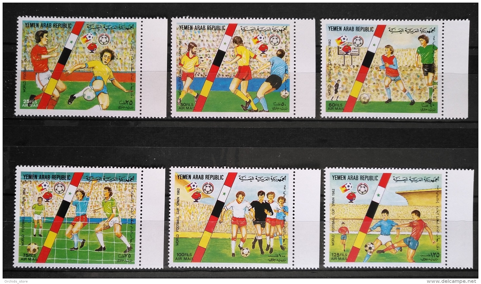 Y31 -  Yemen AR 1982 Mi. 1753/8 Complete Set 6v. MNH  - Spain FIFA Football World Cup Championship - Yemen