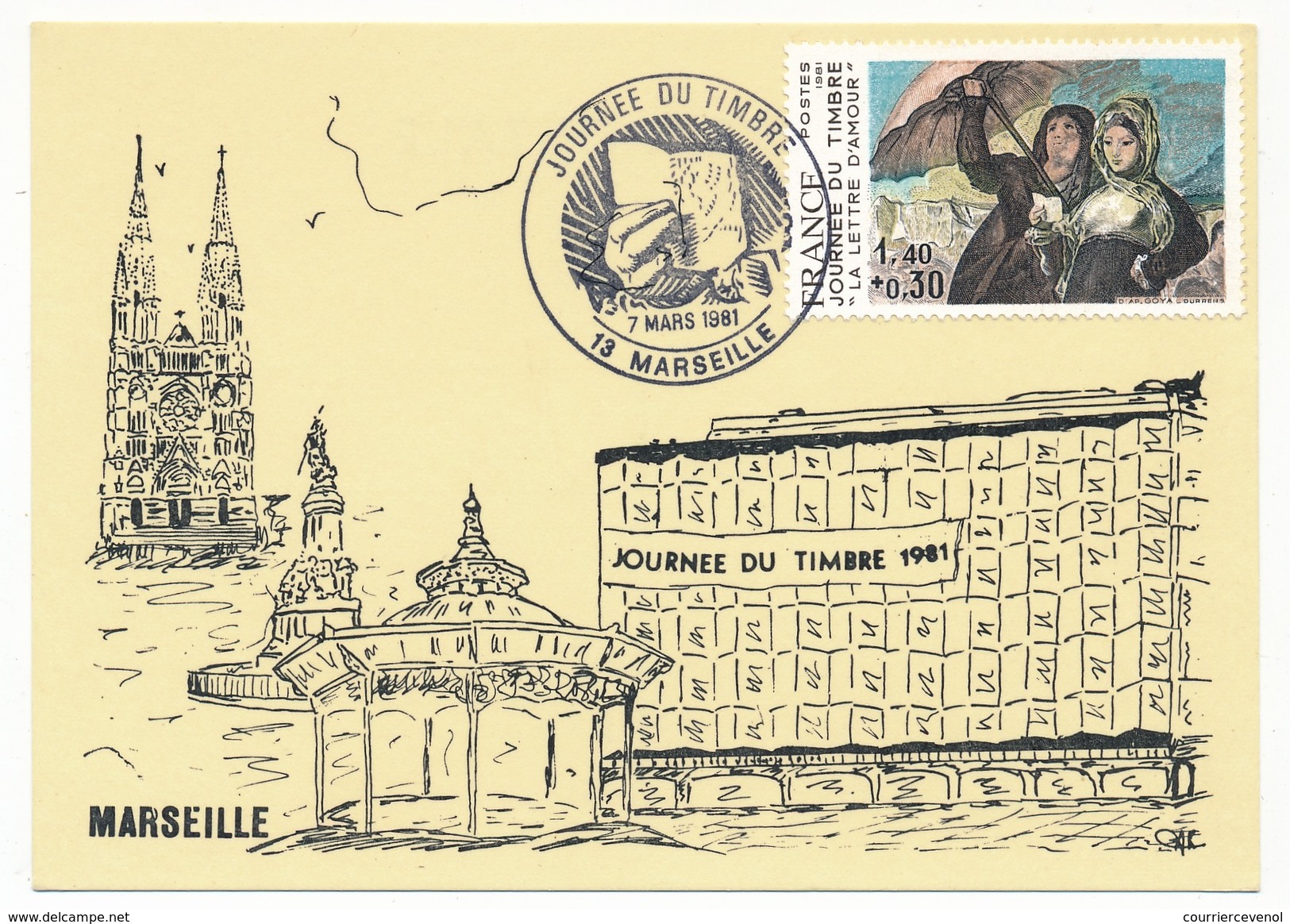 FRANCE => Carte Locale - Journée Du Timbre 1981 - MARSEILLE - Tag Der Briefmarke