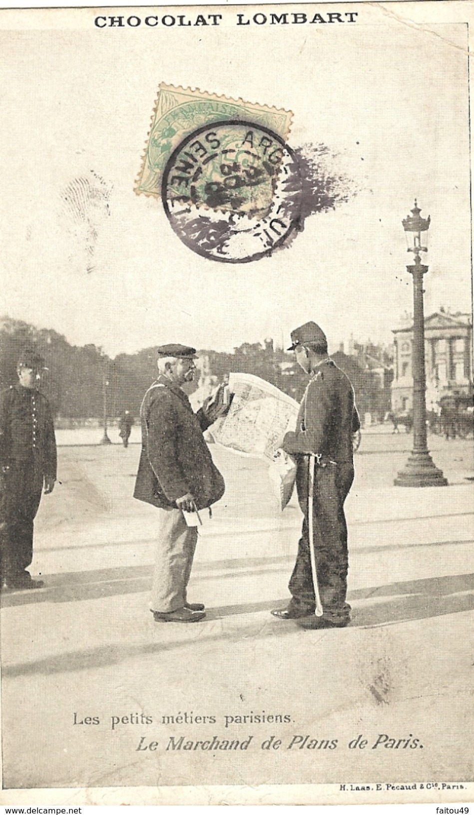 LES PETITS METIERS PARISIENS - Le Marchand De Plans De Paris  ( Att Coin H Droite) 63 - Petits Métiers à Paris