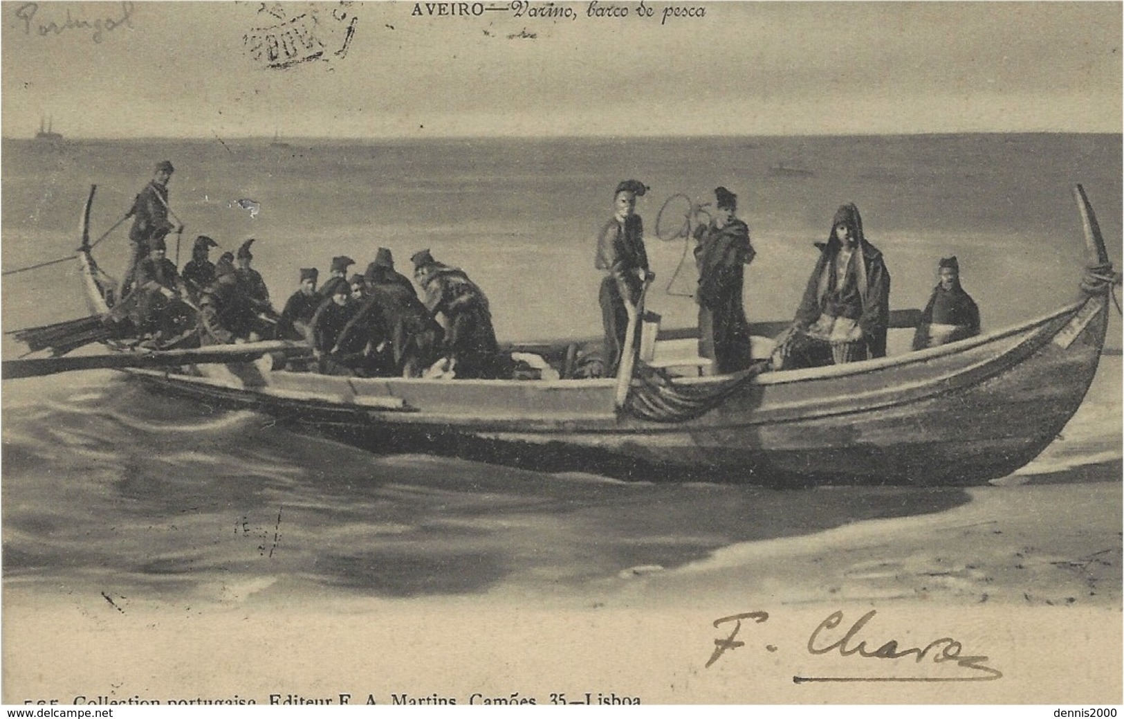 AVEIRO - Varino, Barco De Pesca - PÊCHE - BARQUE - Ed. F. A. Martins, Lisboa - Aveiro