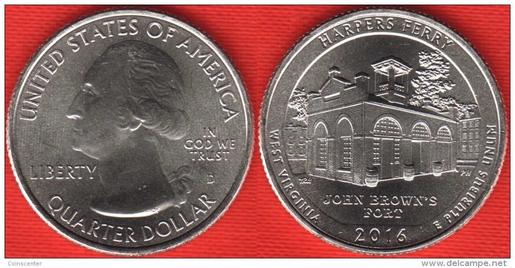 USA Quarter (1/4 Dollar) 2016 D Mint "Harpers Ferry" UNC - 2010-...: National Parks