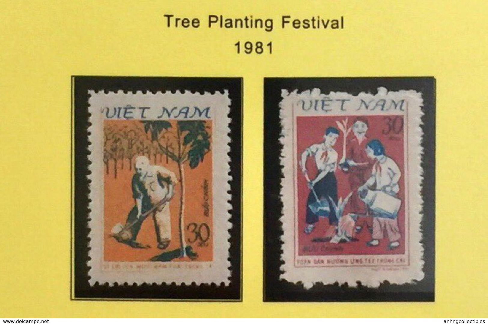 Vietnam: Tree Planting Festival, President Ho Chi Minh - 1981 Mint NH, 2v - Viêt-Nam