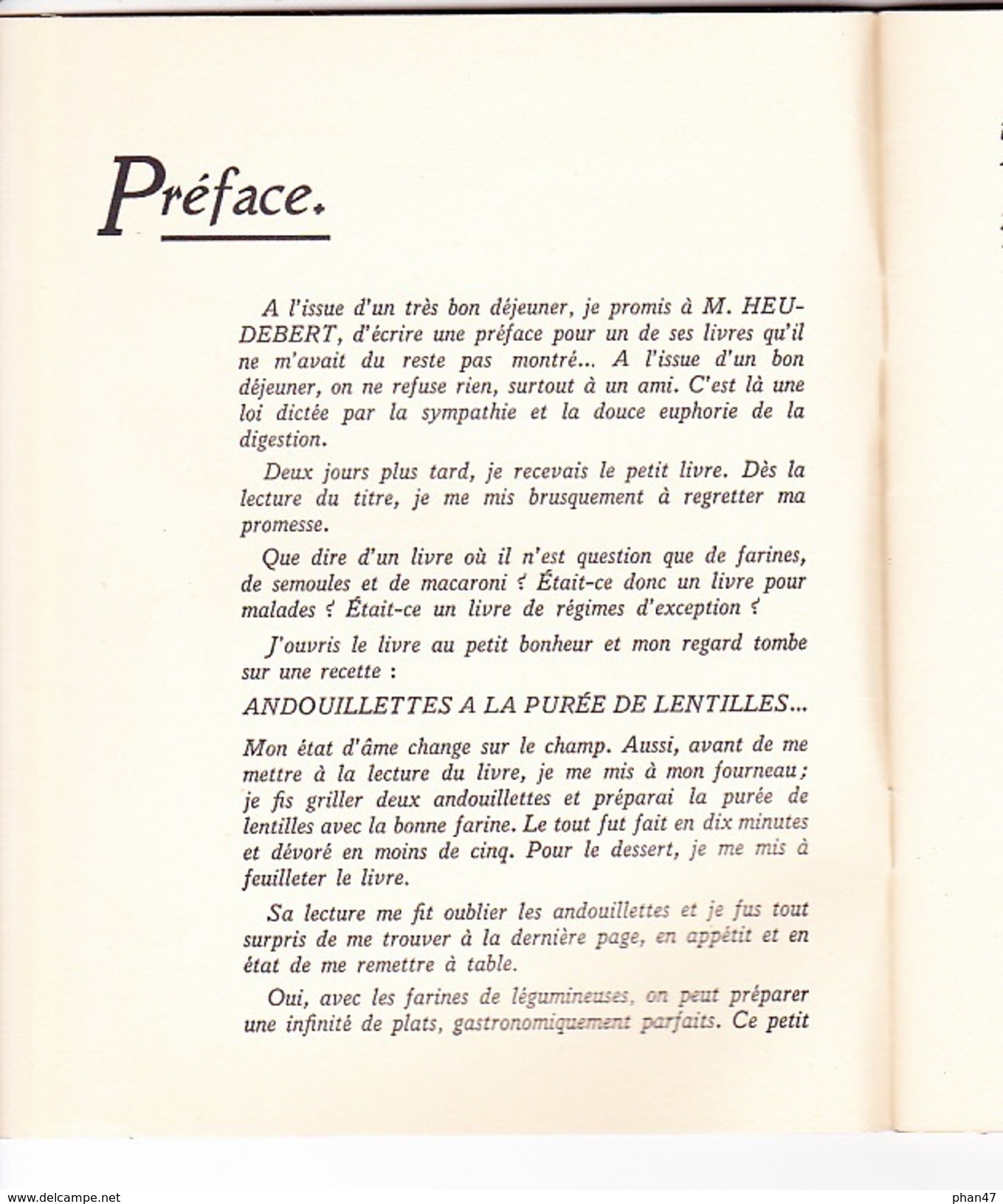 QUELQUES RECETTES HEUDEBERT, Illustrations PECOUD, Cuisinier, Marmiton, Préface E. De Pomiane, Livret 44 Pages 1960 Env. - Gastronomie