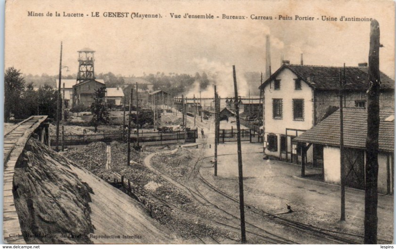 53 - Le GENEST --  Mines De La Lucerne - Vue D'ensemble - Bureau - Carreau - Puits Portier - Le Genest Saint Isle