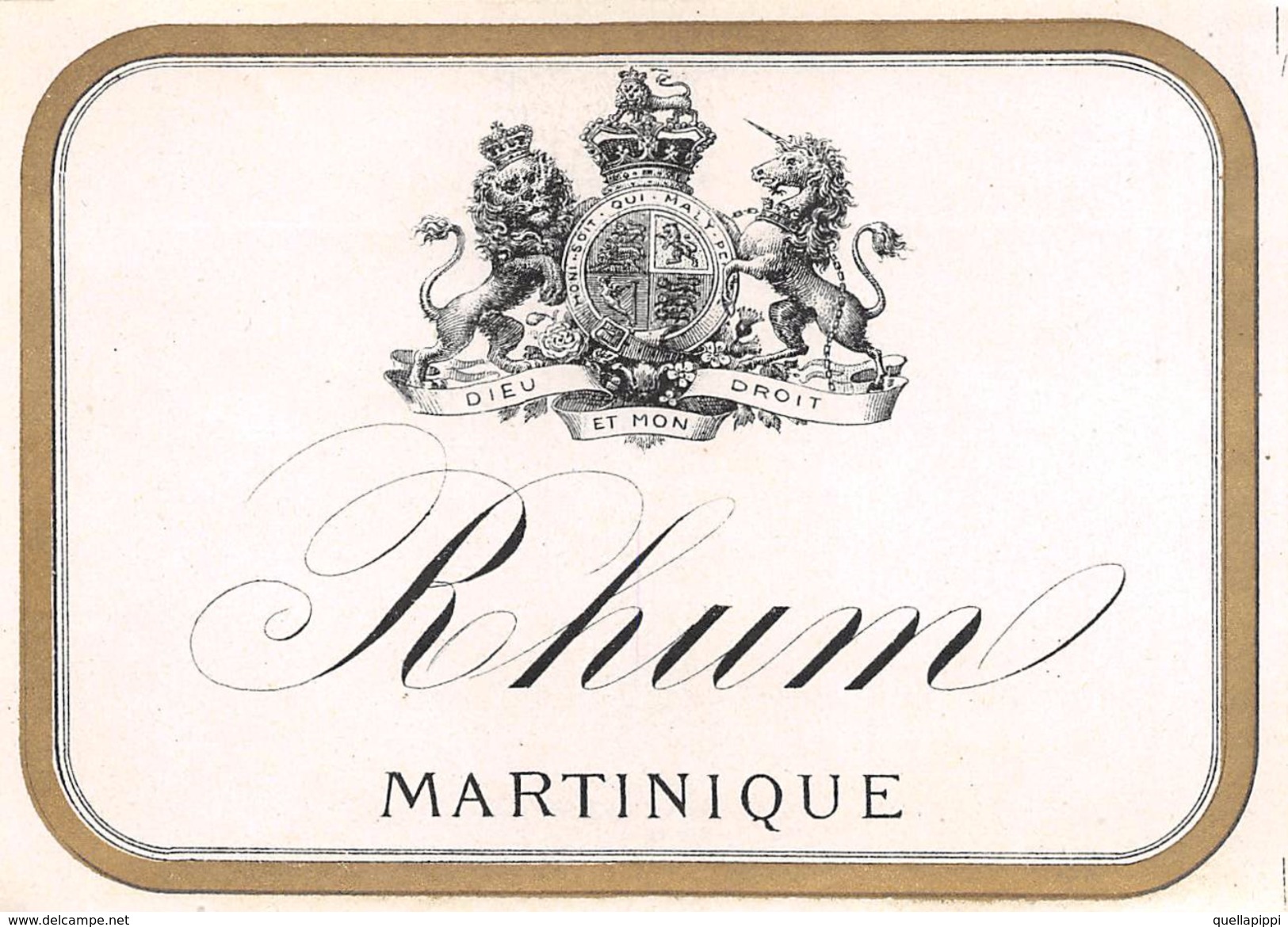 D6037  "RHUM - MARTINIQUE"  ETICHETTA ORIGINALE - ORIGINAL LABEL - Rhum