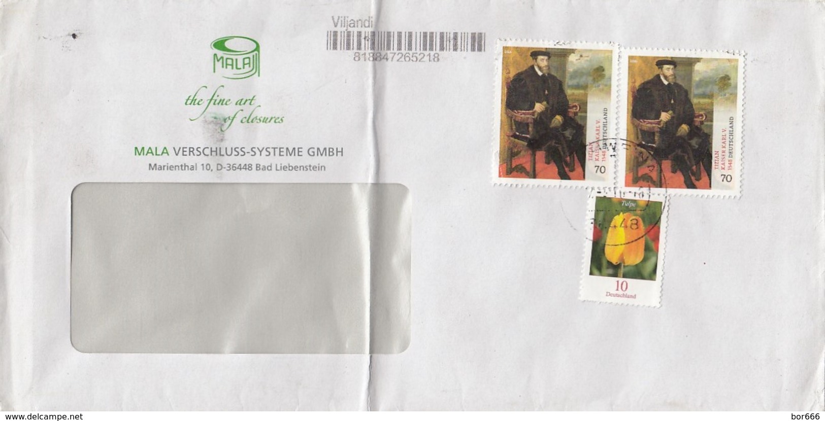 GOOD GERMANY Postal Cover To ESTONIA 2016 - Good Stamped: Karl V - Covers & Documents