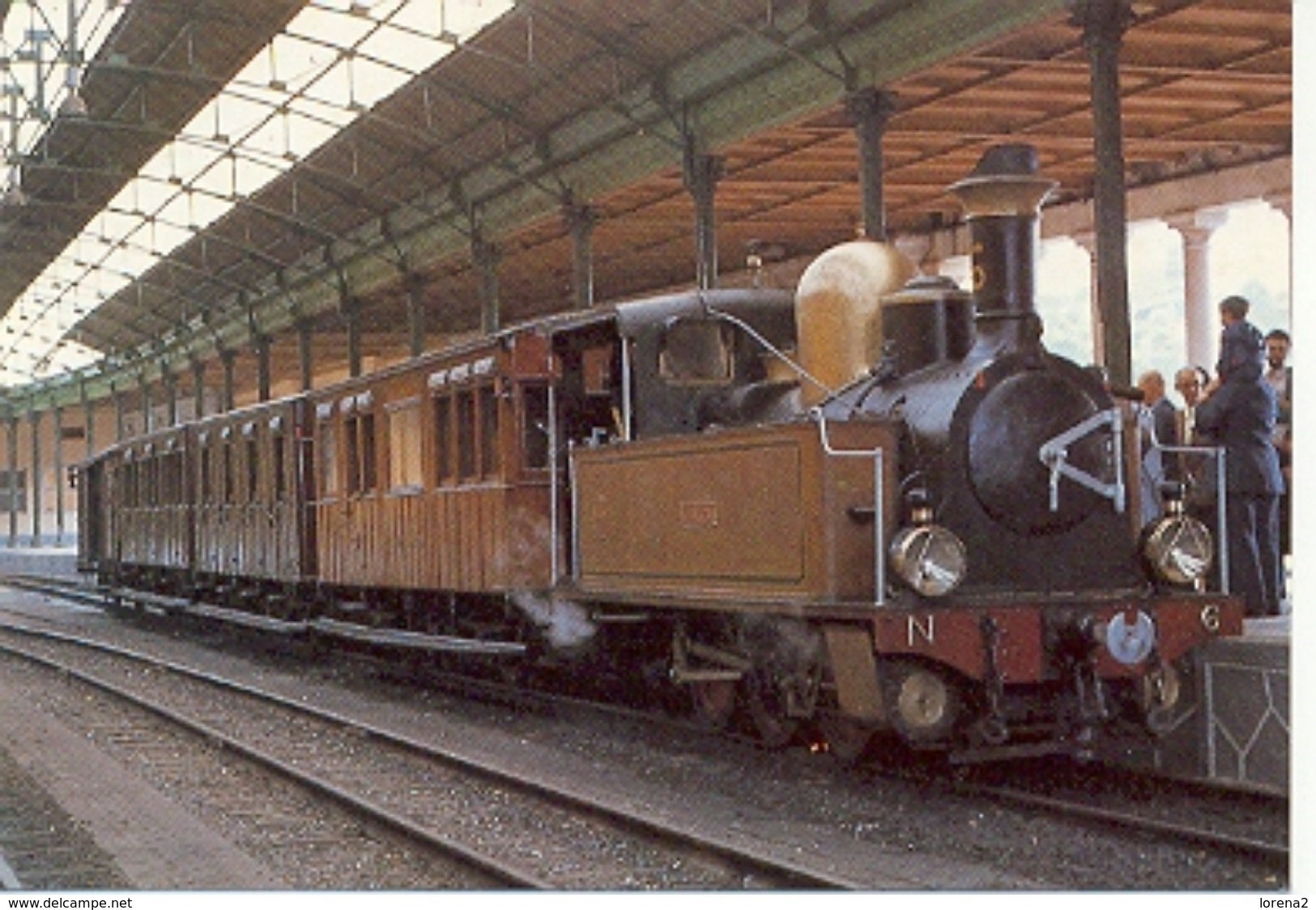 Postal Locomotora Vapor 030 T Nº 6 Guipúzcoa. Estacion De Bilbao - Concordia. Ref. 7f-1708 - Trenes