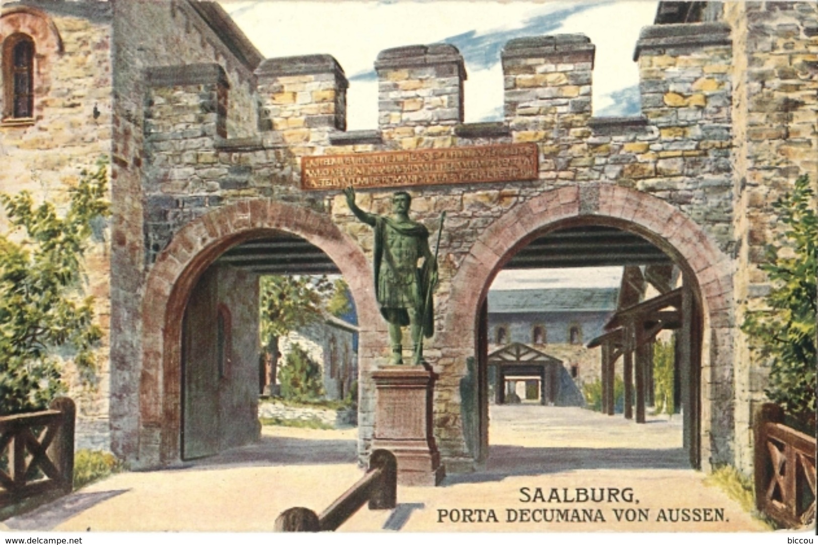 CPA POSTKARTE SAALBURG - 1913 - Porta Decumana Von Aussen (Wiedemann's Kunstlerkarte) - Saalburg