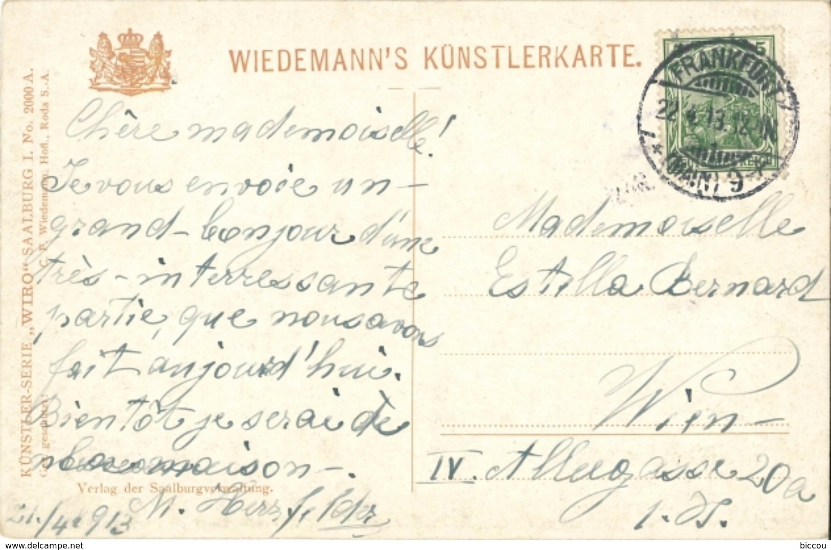 CPA POSTKARTE SAALBURG - 1913 - Porta Decumana Von Aussen (Wiedemann's Kunstlerkarte) - Saalburg