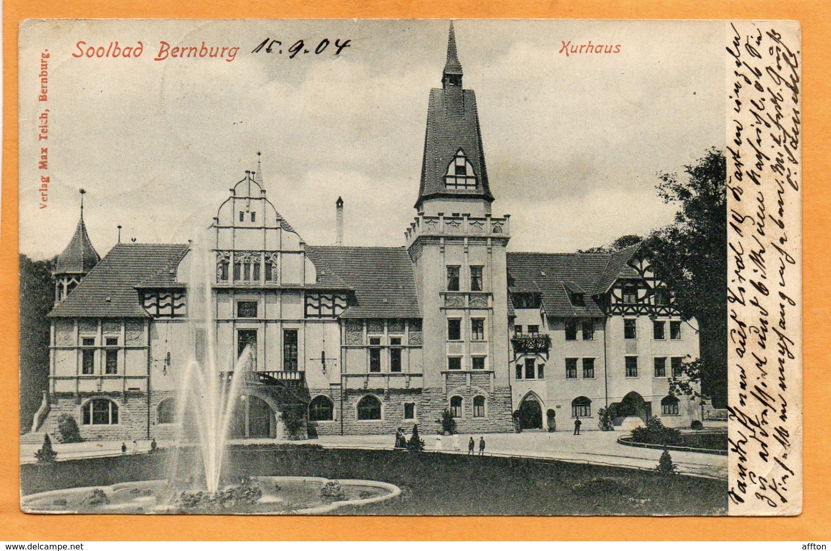 Bernburg 1904 Postcard 4 Stamps - Bernburg (Saale)