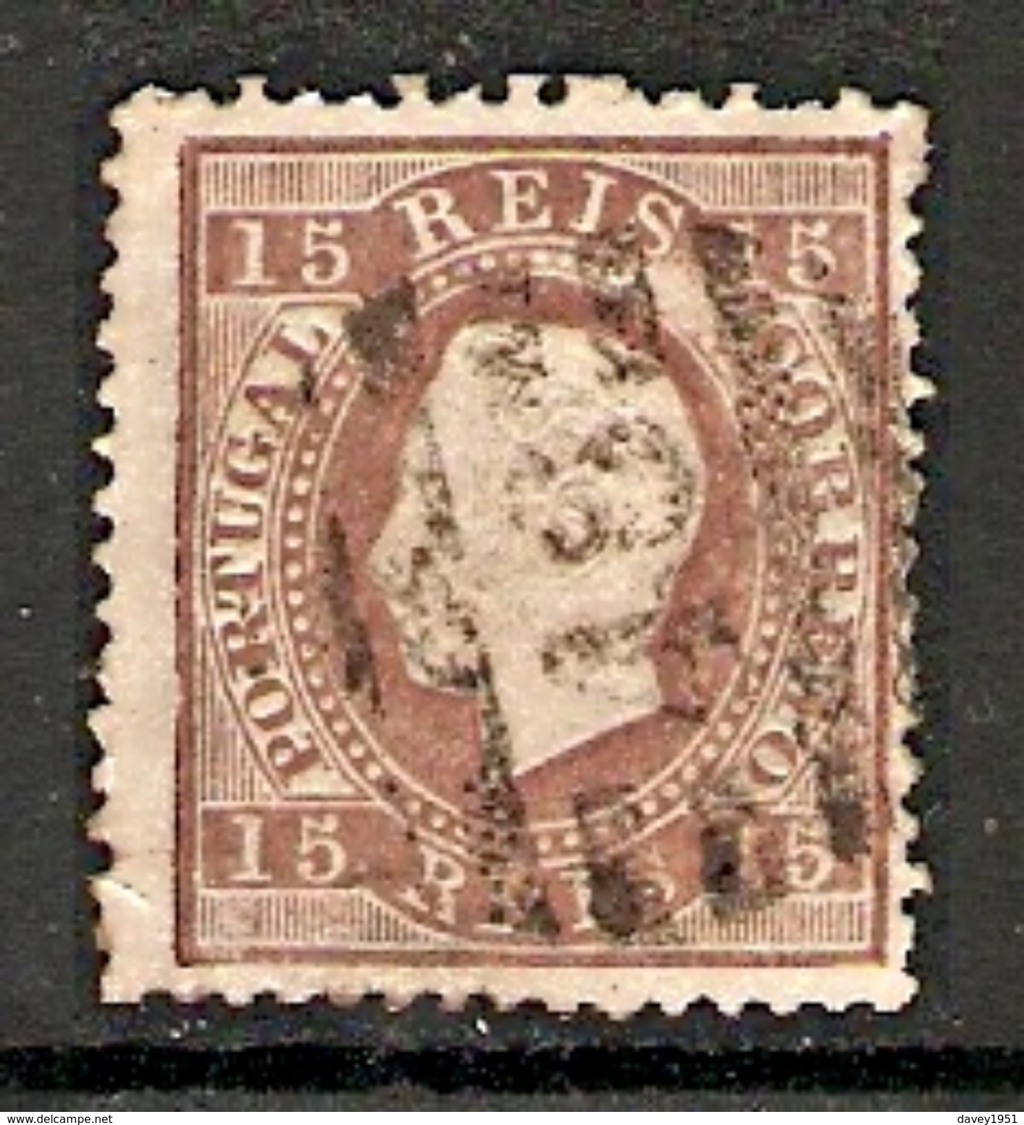 001259 Portugal 1875 Luiz 15 Reis Used Perf 12.5 - Used Stamps