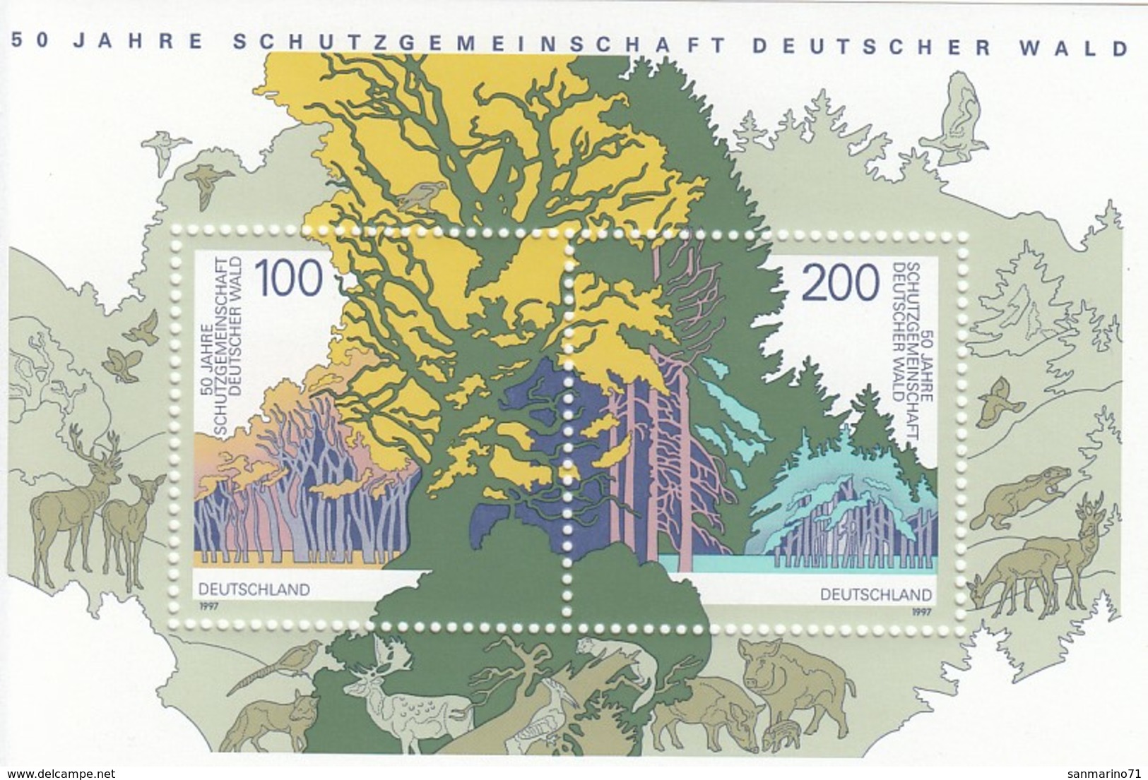 GERMANY Bundes 1918-1919,unused - Trees