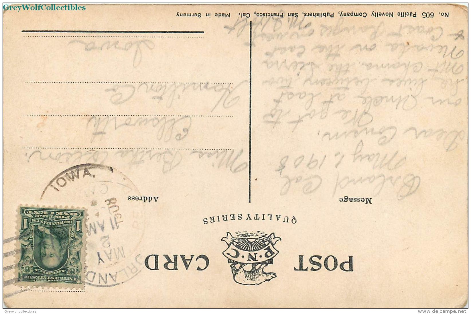 CA, San Francisco, California, Sutro Baths, Postmark 1908, Pacific Novelty No. 605 - San Francisco