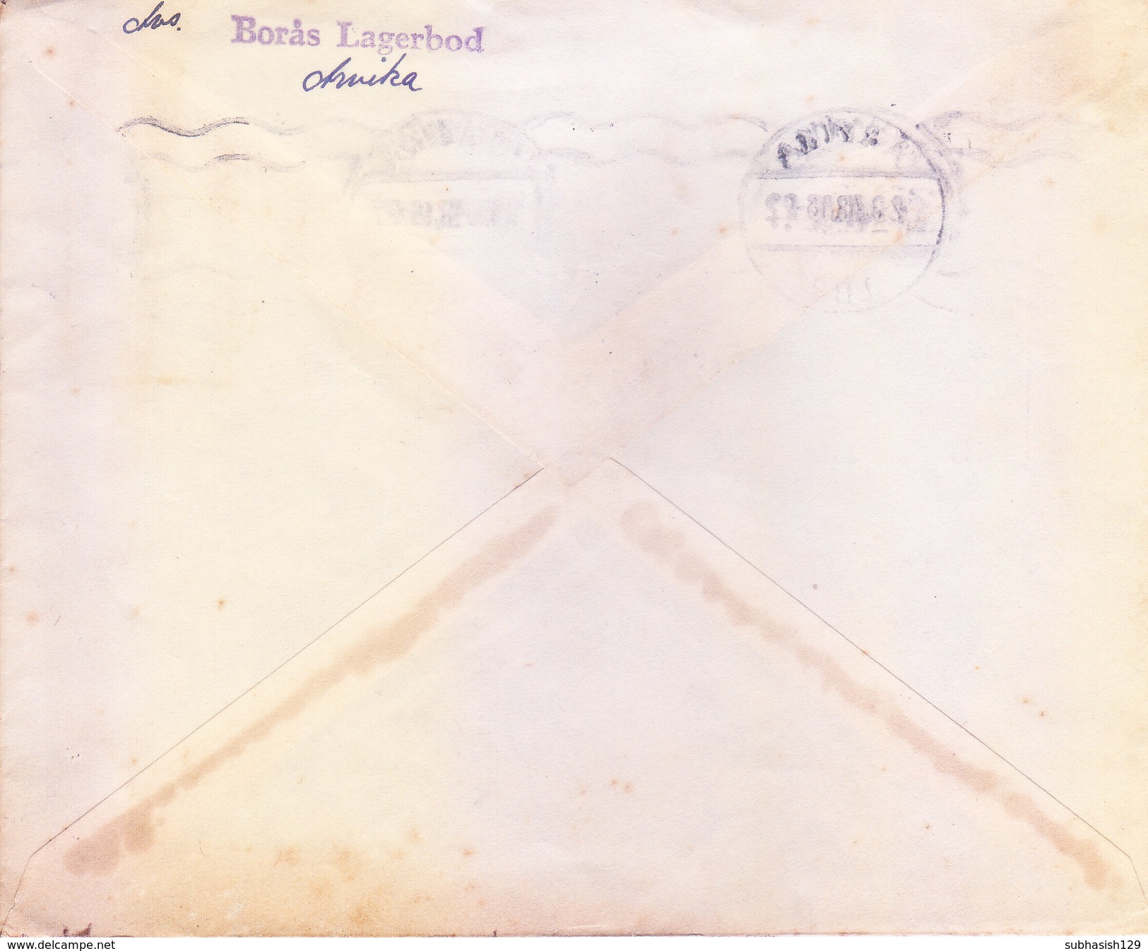 SWEDEN 1948 COMMERCIAL COVER - POSTED FROM ARVIKA FOR BORAS - Lettres & Documents