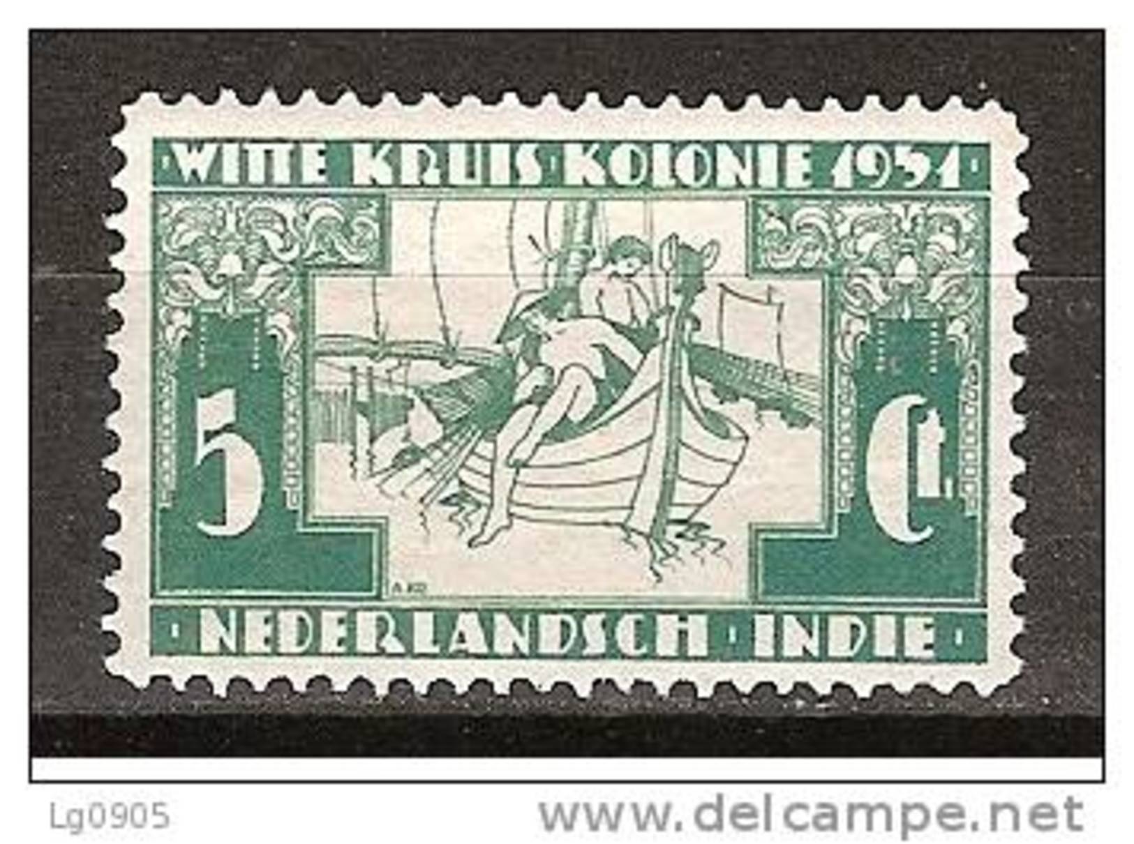 Nederlands Indie Netherlands Indies Dutch Indies 173 MLH; Witte Kruis, White Cross, Croix Blanc, Cruz Blanco - Nederlands-Indië