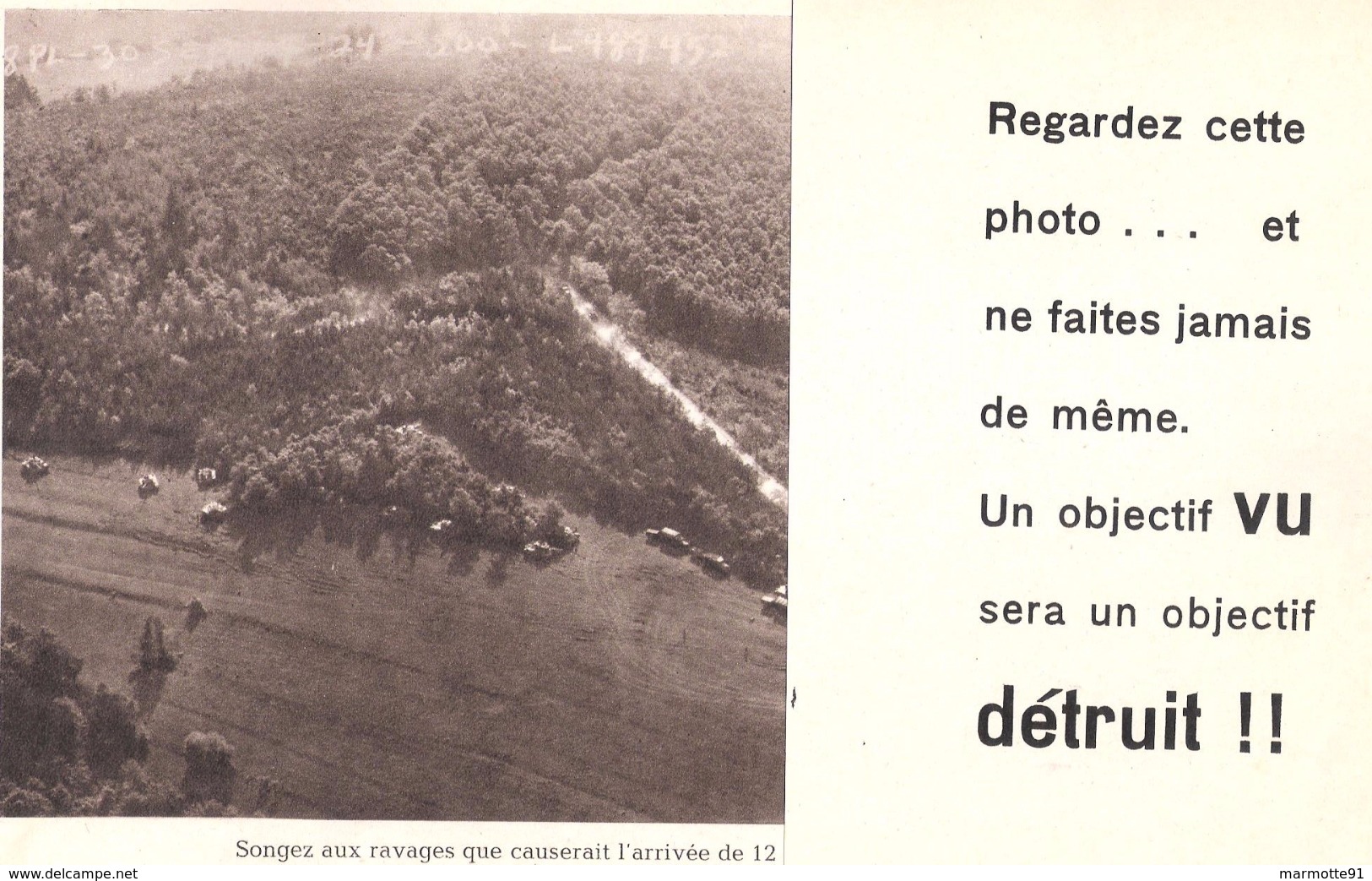 NOTES SUR LE CAMOUFLAGE PAR COMMANDANT SUPERIEUR TROUPES OCCUPATION ALLEMAGNE TOA - Frans