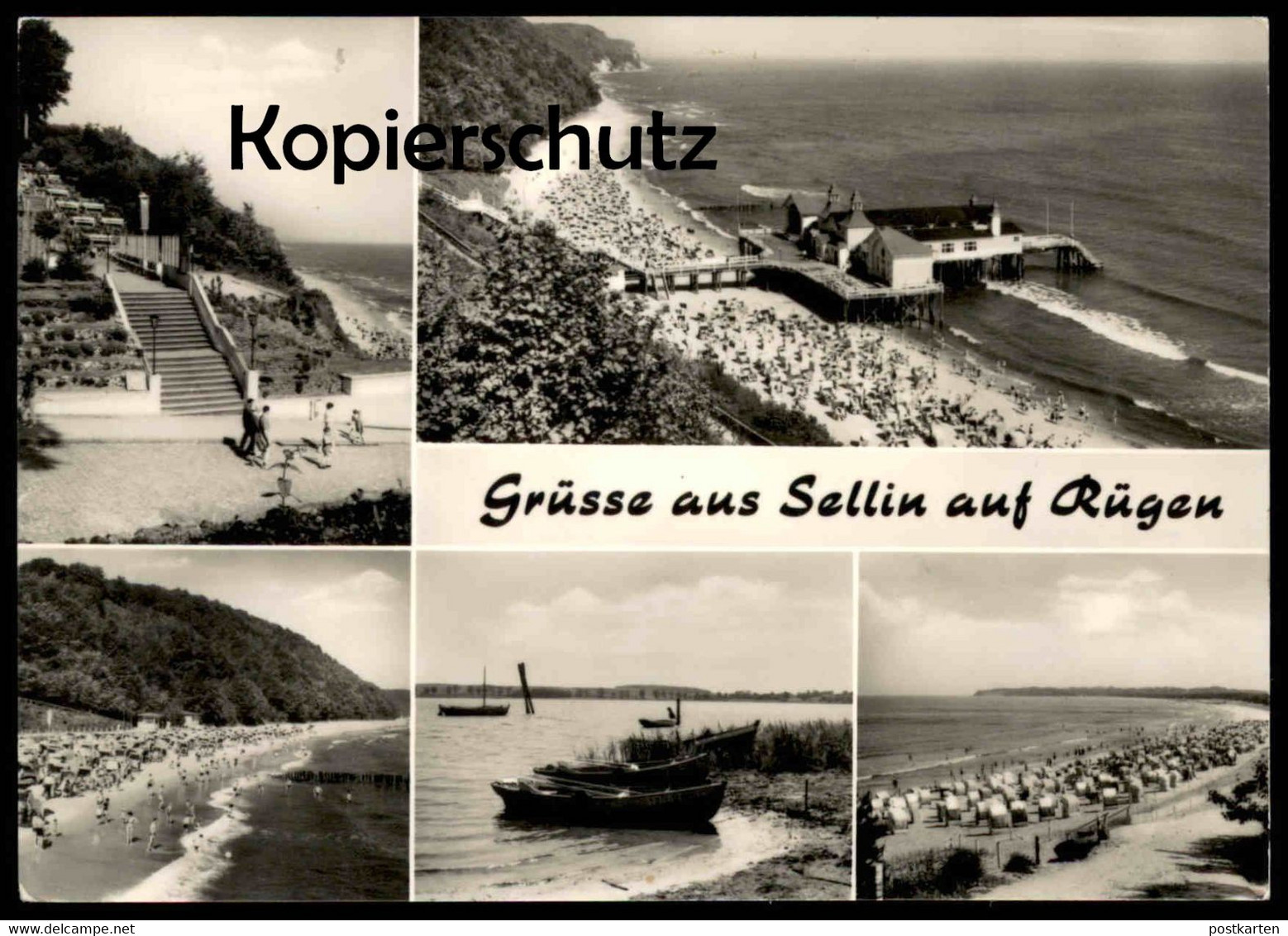 ÄLTERE POSTKARTE GRÜSSE AUS SELLIN AUF RÜGEN FISCHERBOOT FISCHERBOOTE STRAND Cpa Ak Ansichtskarte Postcard - Sellin