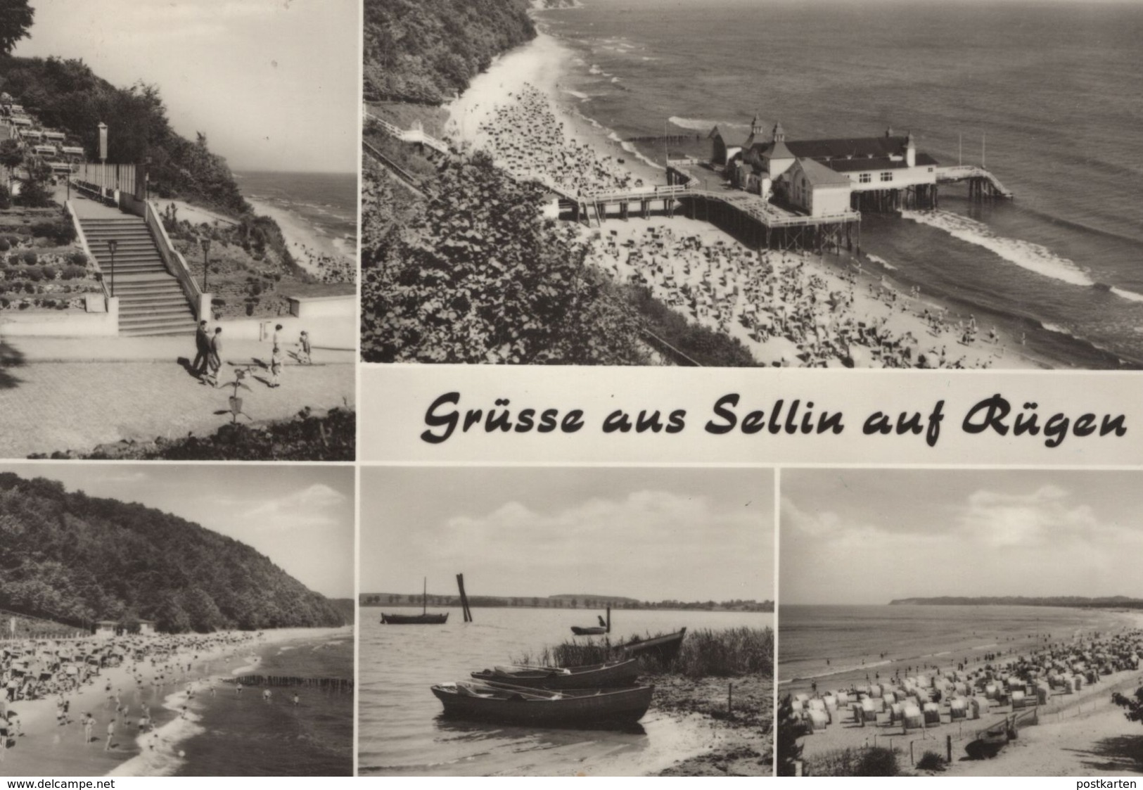 ÄLTERE POSTKARTE GRÜSSE AUS SELLIN AUF RÜGEN FISCHERBOOT FISCHERBOOTE STRAND Cpa Ak Ansichtskarte Postcard - Sellin