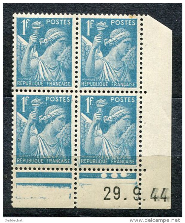 2902  FRANCE  N° 650**  Type Iris  1f Bleu Clair Du 29/9/44     TTB - 1940-1949