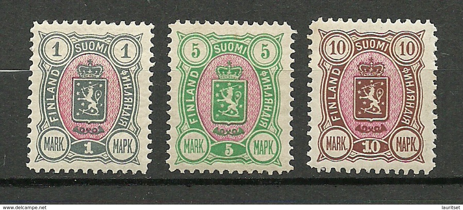 FINLAND FINNLAND 1889/90 Michel 32 - 34 * - Ungebraucht