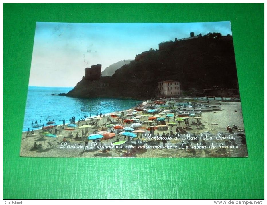 Cartolina Monterosso Al Mare ( La Spezia ) - Pensione Pasquale 1957 - La Spezia