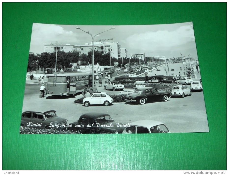 Cartolina Rimini - Lungomare Visto Dal Piazzale Tripoli 1960 Ca - Rimini