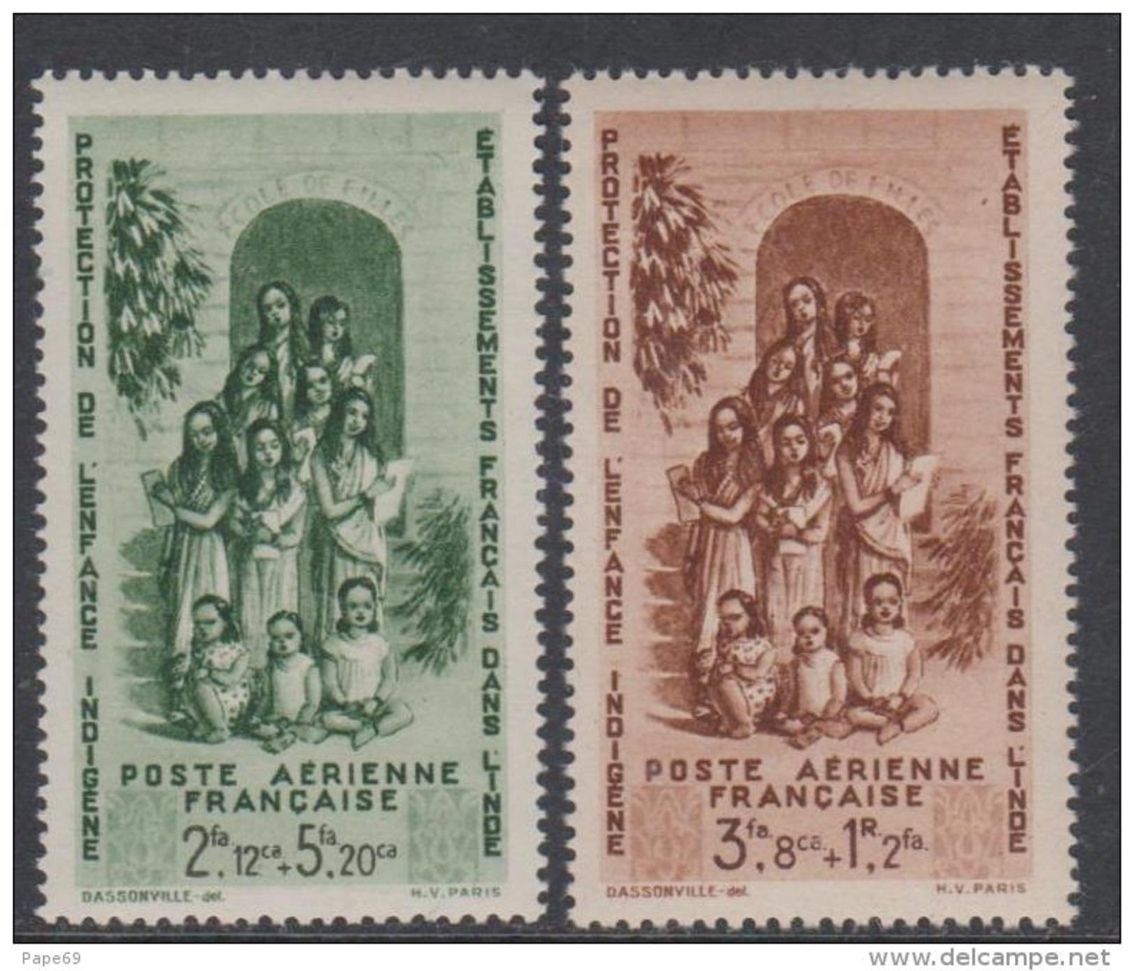 Inde P.A. N° 7 / 8 X Protection De L'enfance : Les 2 Valeurs Trace De  Charnière Sinon TB - Unused Stamps