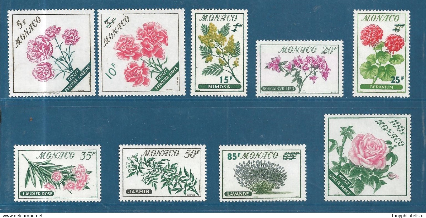 Monaco Timbres De 1959  N°514 A 522  Neufs * - Unused Stamps