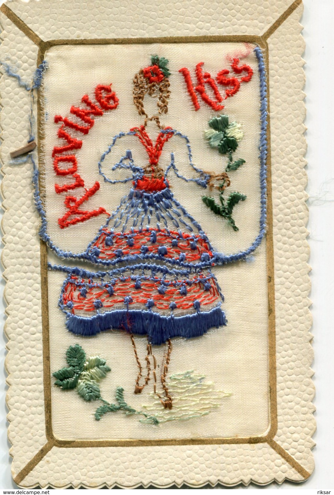 CARTE BRODEE - Embroidered