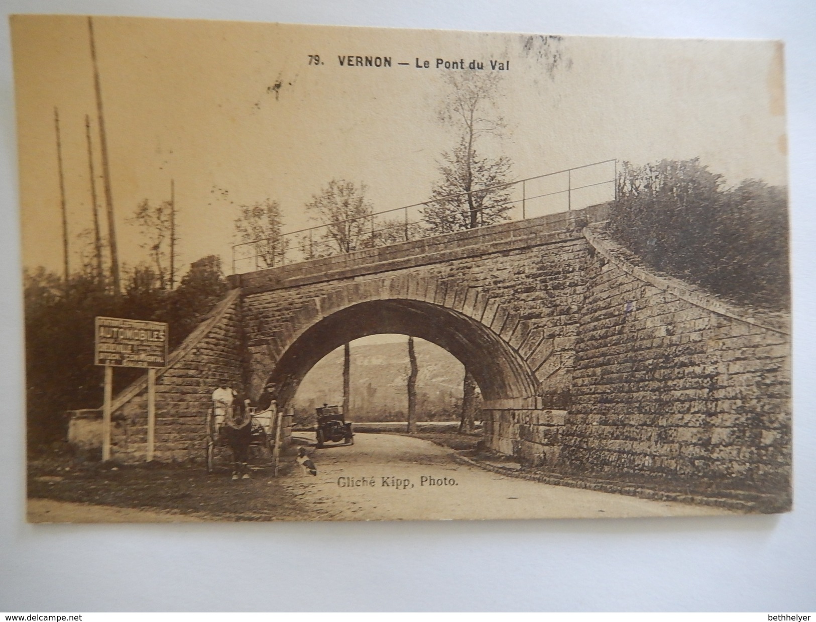 CPA - (27) - RARE - VERNON - LE PONT DU VAL - AUTOMOBILE - CLICHE KIPP PHOTO - C1911 - R2265 - Vernon