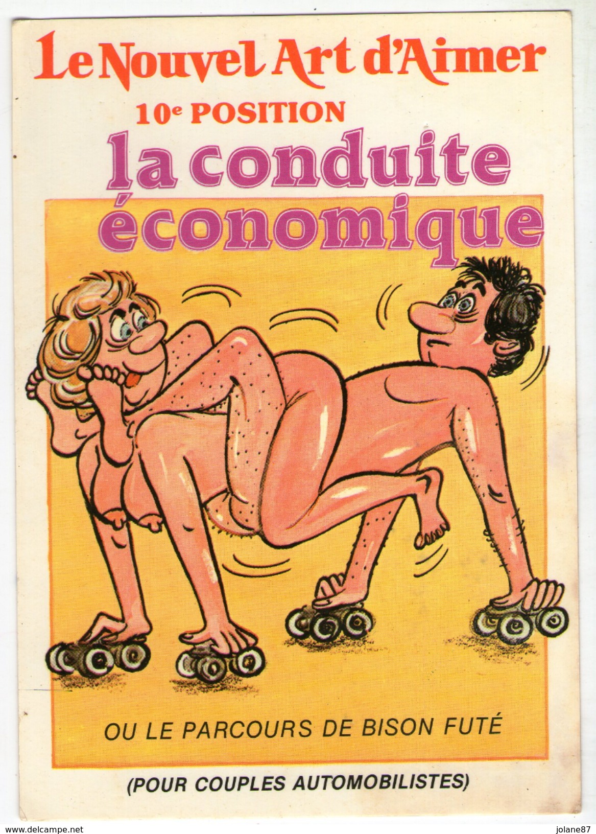 CPM     HUMOUR  SEXE    LE NOUVEL ART D AIMER  10ème POSITION    LA CONDUITE ECONOMIQUE - Humour