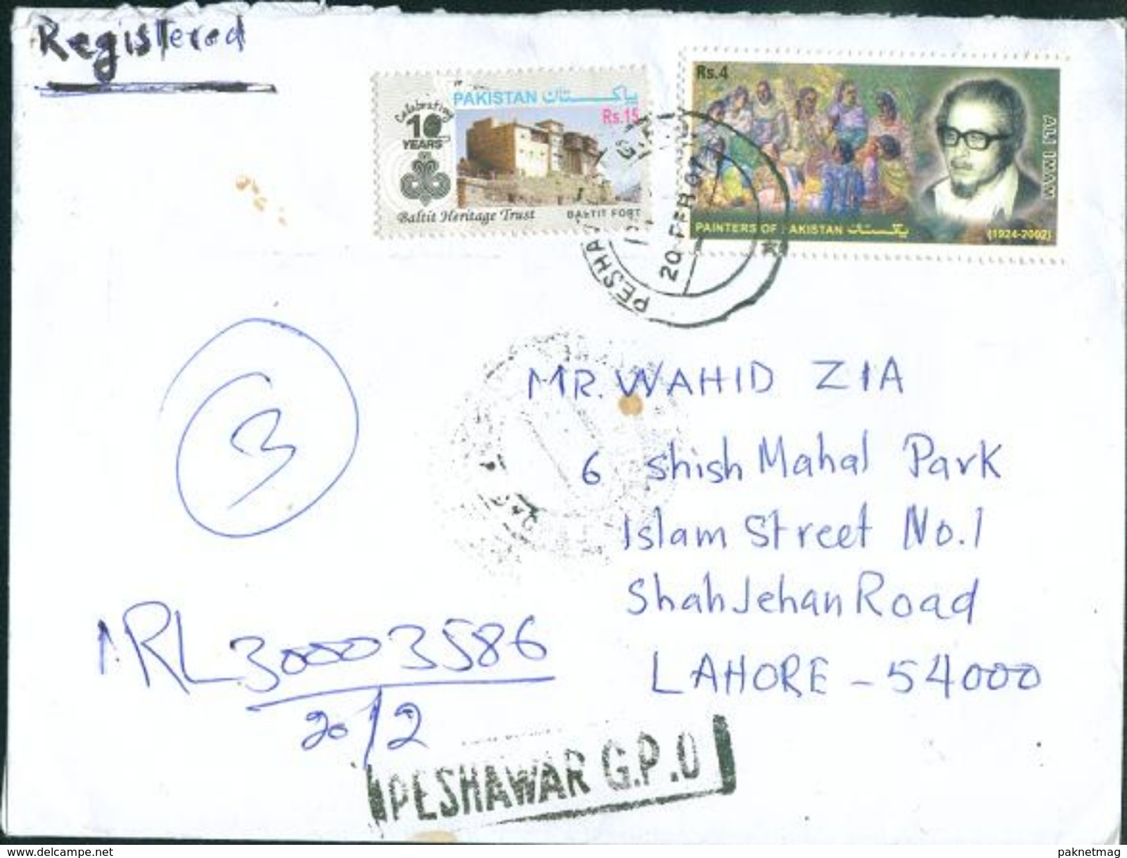 D175- Postal Used Cover. Pakistan. Painting - Pakistan